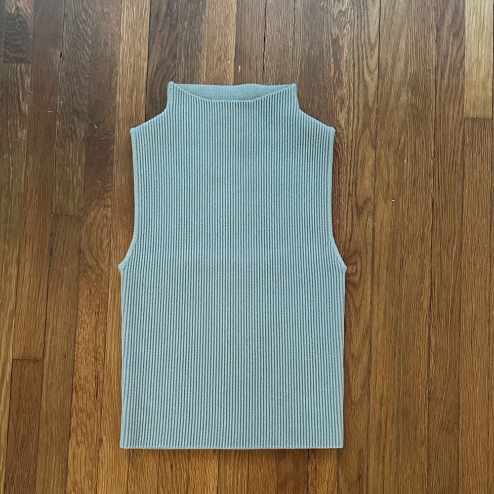 Abound Sleeveless Ribbed Tank Top - Sage green